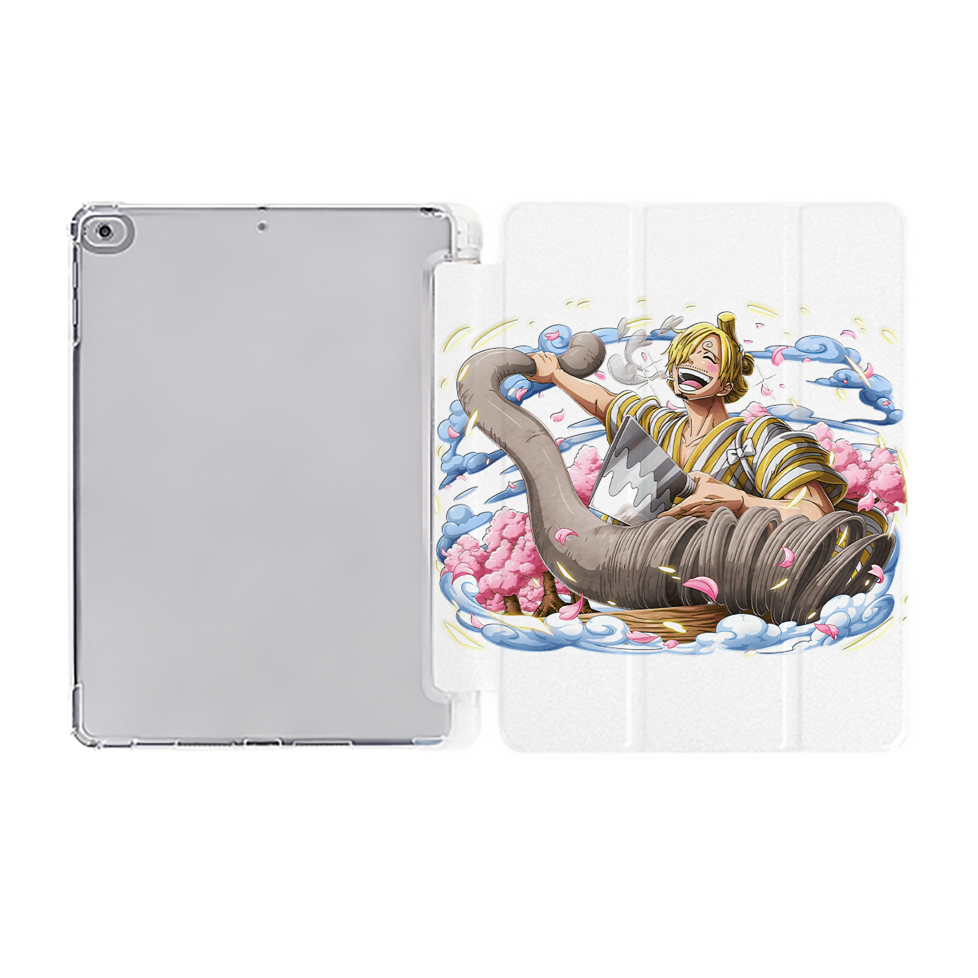 （画像用） ワンピース サンジ ONE PIECE Sanji IPad ケース ペン収納付き 三つ折りスタンド PUレザー×シリコン 対応機種9.5/10.5/10.9インチ